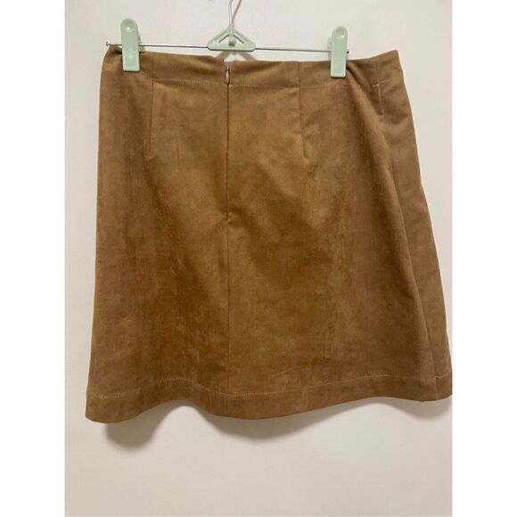 NWT Anthropologie x Maeve Faux Suede Mini Wrap Skirt Size 4 NWT - Picture 7 of 9